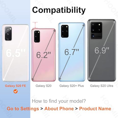 HOOMIL Case for Samsung Galaxy S20 FE 6.5-Inch, Non-Yellowing, Drop Protection, Anti-Scratch Transparent Hard Back Phone Cover - Crystal Clear - color: Clear, size: Samsung Galaxy S20 FE