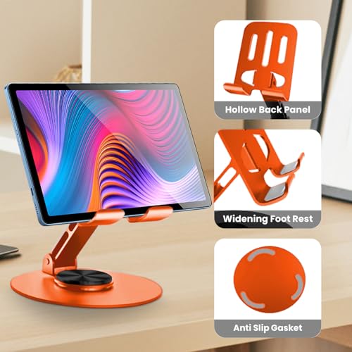 Universal Metal Cell Phone Stand, Orange - color: Orange