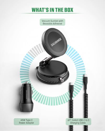 Galvanox™ X8-PRO Vacuum Suction Car Mount Wireless Charger for Samsung