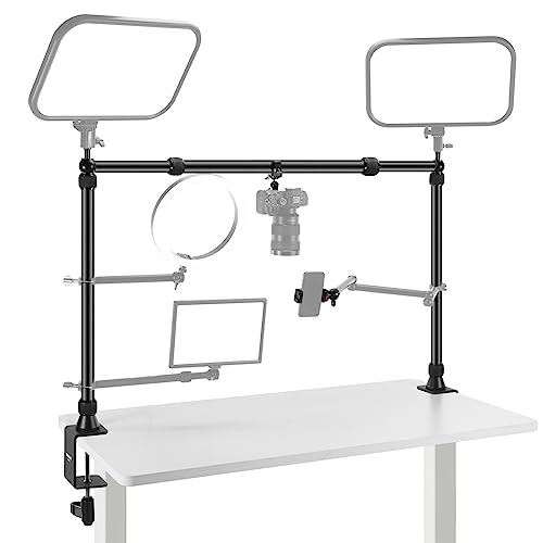 NEEWER Overhead Camera Mount Rig with 2 Ball Heads, Super Clamp, NK002
