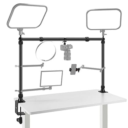 NEEWER Overhead Camera Mount Rig with 2 Ball Heads, Super Clamp, NK002