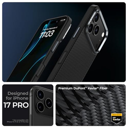 BENKS ArmorPro Case for iPhone 17 Pro Max with Camera Control Button, [Compatible with Magsafe] Military Grade Protective Case Built with Dupont Kevlar 600D Aramid Fiber - color: 600D ArmorPro