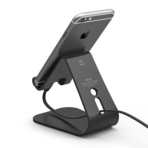 elago M2 Stand for All iPhones and Galaxy Smartphones (Angled Support for FaceTime) (Black) - color: Black