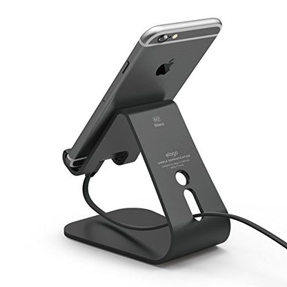 elago M2 Stand for All iPhones and Galaxy Smartphones (Angled Support for FaceTime) (Black) - color: Black