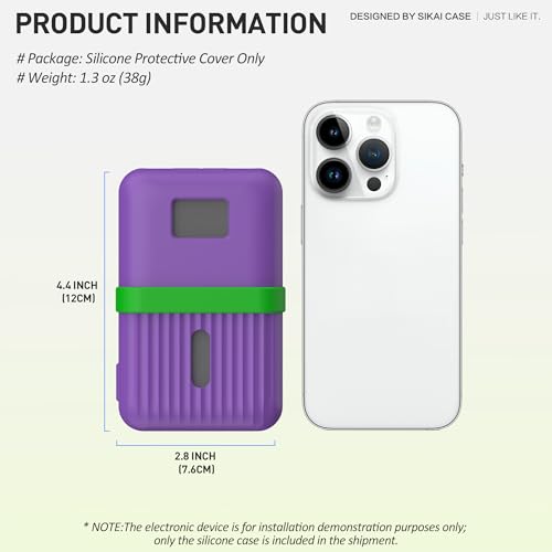 Silicone Case for Anker Zolo Power Bank (10,000mAh 30W) A1680/A1688 Protective Cover with Lanyard Slot, Drop-Proof Dust-Proof Precise Cutouts for Daily Use & Travel (Purple) - color: Purple