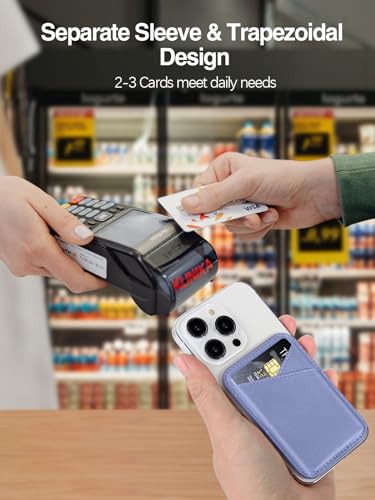 Miroddi for MagSafe Wallet, Ultra-Thin Magnetic Wallet with 2 Card Slots | RFID Blocking, No More Falling, Strongest Magnetic Card Holder for iPhone 17/16/15/14/13/12 Series & Pixel 10, Lavender - color: Lavender