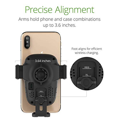 iOttie Auto Sense Qi Wireless Car Charger – Automatic Clamping Wireless Charging CD Slot & Air Vent Phone Mount Combo for iPhone, Samsung Galaxy, Google Pixel, Huawei, LG, and Other Smartphones - style: Air Vent + CD Slot