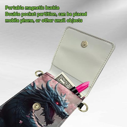 Small Crossbody Bags with Adjustable Shoulder Strap - color: Dragon Cherry Tree