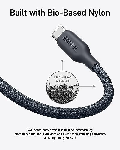 Anker USB C Cable, 240W Type C Fast Charging, USB 2.0(10 ft, Phantom Black) - size: 10ft