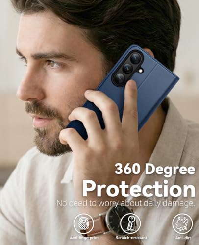 OCASE for Samsung Galaxy S26 Wallet Case, Card Holder, Blue | RFID Blocking, Kickstand, Magnetic Closure, PU Leather Flip Folio, Shockproof TPU Shell, Protective Phone Cover (6.3") 2026 - color: Blue, size: Samsung Galaxy S26
