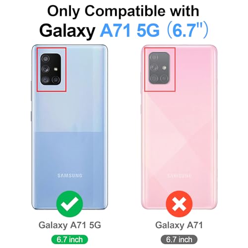 Shieldtop Compatible with Samsung Galaxy A71 5G Wallet Case with Card Holder,Women Men RFID Blocking PU Leather Folio Flip TPU Protective Cover Credit Card Slots,Phone Case for Galaxy A71,Coffee - color: Coffee
