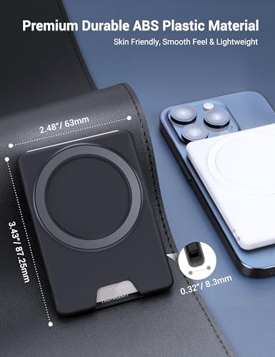 PROfezzion Double Sided Magnetic Wallet 2-Card Holder for MagSafe iPhones - color: Black