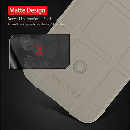 for iPhone Xs/X case, (Rugged Shield Series) TPU Thick Solid Armor Tactical Protective Cover Case for iPhone Xs/X (5.8 inches) - Light Clay - color: Light Clay