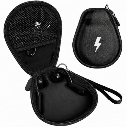 Casmilee Headphones Case Compatible with SHOKZ OpenRun Pro 2/1/Mini, OpenRun Standard/Mini, OpenMove, OpenSwim Pro, OpenSwim, Open-Ear Bone Conduction Sport Headphones, Travel Storage Only (All Black) - color: All Black