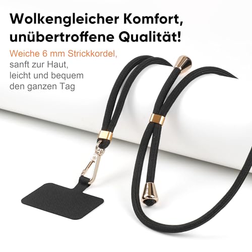 Phone Lanyard Crossbody/Neck Universal Adjustable Cell Phone Strap - color: Navy Blue
