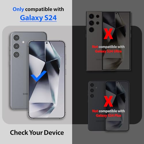 DOME GLASS Whitestone [Authentic full coverage] Tempered glass screen protector for Galaxy S24 with UV lamp [2pack] - size: S24