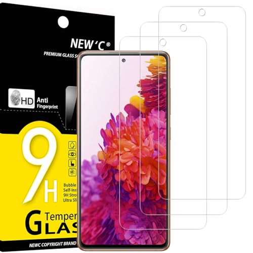 NEW'C 3 Pack Designed for Samsung Galaxy S20 FE / S20 FE 5G Screen Protector Tempered Glass, Case Friendly Scratch Resistant,Bubble-Free, Ultra Resistant - size: S20 FE 6.5 inches