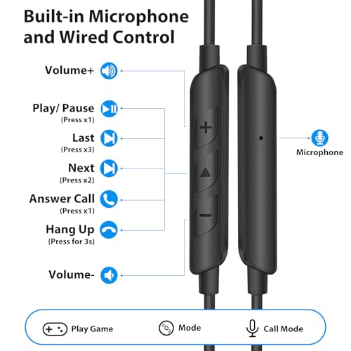 APETOO USB C Open-Ear Headphones with Earhook Mic & Volume Control Black - color: Black
