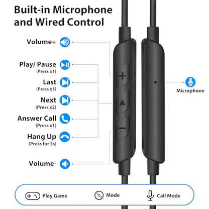 APETOO USB C Open-Ear Headphones with Earhook Mic & Volume Control Black - color: Black