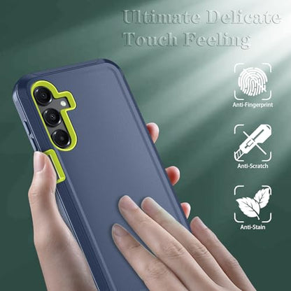 Qinmay Phone Case for Samsung Galaxy A17 5G Case, Galaxy A16 5G Case with HD Screen Protector, Heavy Duty Shockproof 3-Layer Cover Phone Case for Galaxy A17 / A16 ，DarkBlueGreen - color: DarkBlueGreen