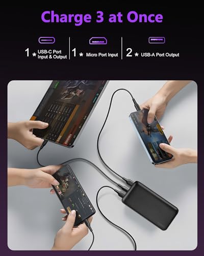 Miady 4-Pack Bulk 5000mAh + 20000mAh Portable Chargers