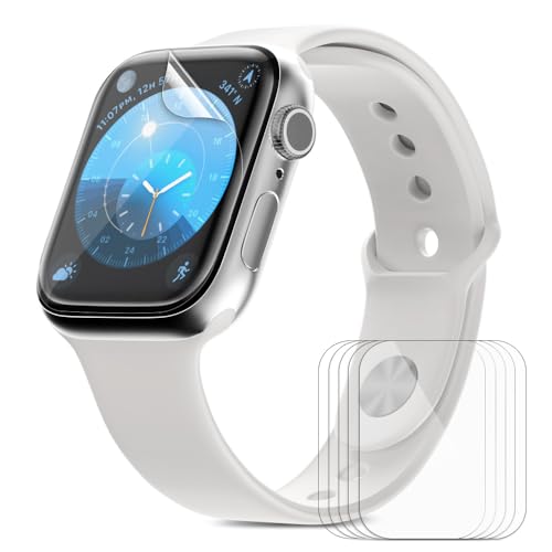 5 Pack Screen Protector for Apple Watch Series for 45 mm – Self-Healing EPU Film, HD Clear, Bubble-Free, Easy Installation, High Response Touch, Flexible Soft Film for iWatch 45 mm - size: 45mm