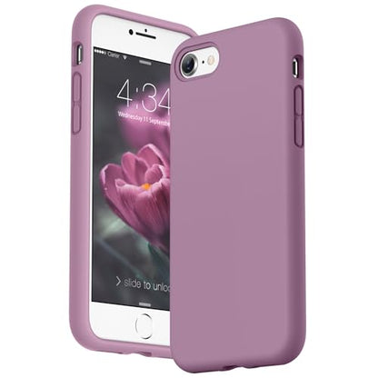 SURPHY Designed for iPhone SE Case, iPhone 8 Case, iPhone 7 Case, Liquid Silicone Phone Case for iPhone se 3rd 2nd SE 2022 SE 2020, Lilac Purple - color: Lilac Purple