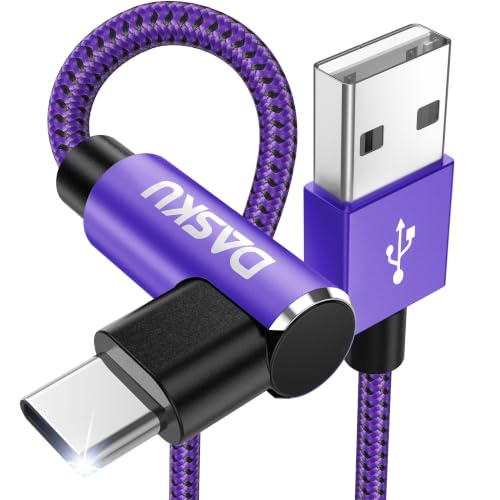 USB to USB C Cable 90 Degree 6FT, Right Angle USB A USBC Cable 2Pack Purple - color: Purple, size: 6FT, style: USB A to USB C