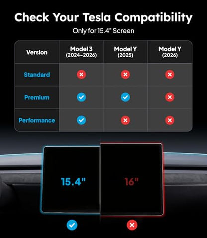 Wigoo for Tesla Model 3 & 2025 Model Y Screen Protector, 15.4", Matte - size: Model 3 (2024~2026)