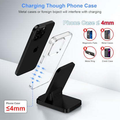 for Google Pixel Wireless Charging Stand for Pixel 11/10 Pro/10 Pro XL/9a - color: 1Pack-Black