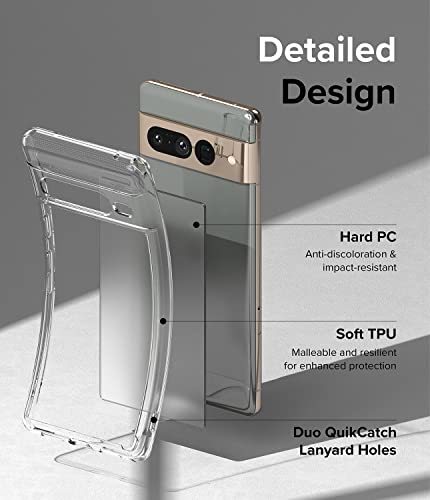 Ringke Fusion for Google Pixel 7 Pro Case [Oil & Dirt Resistant] Anti-Fingerprint Technology Prevents Oily Smudges Phone Cover for Women, Men - Matte Clear | Oil & Dirt Resistant, Anti-Fingerprint Technology Prevents Oily Smudges, Frosted Coating Feels Ve