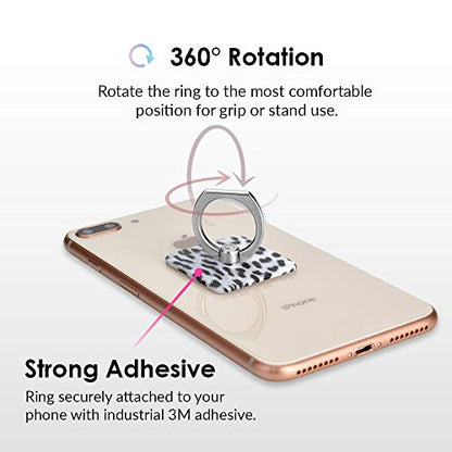 Velvet Caviar Cell Phone Ring Holder - Finger Ring & Stand - Improves Phone Grip Compatible with iPhone, Galaxy and Most Cases (Except Silicone/Leather) - Snow Leopard - color: Snow Leopard