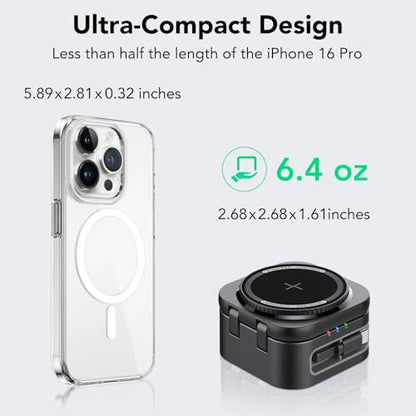 3 in 1 Charging Station Fast Charging, Magnetic Foldable Wireless Charger, Compatible for iPhone 17 16 15 14 13 12 Pro Max, Apple Watch, Airpods 4 3 2 Pro