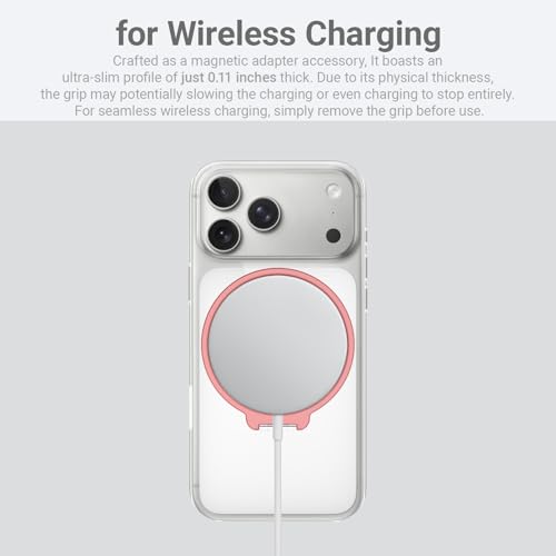 Grat 4 for Magsafe Magnetic Phone Grip Stand, Silver - color: Silver