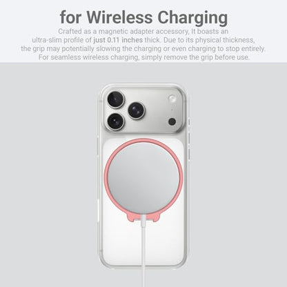 Grat 4 for Magsafe Magnetic Phone Grip Stand, Silver - color: Silver