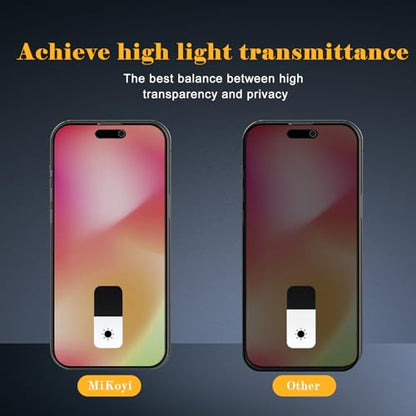 2 Pack Privacy Screen Protector for iphone 17, Tempered Glass Film full Coverage Anti Scratch, Anti-Spy, 9H Hardness, Bubble Free for iphone 17 Privacy Screen Protector - size: iphone 17