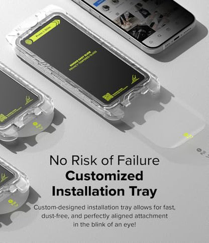 Ringke for iPhone 16/15 Screen Protector [Easy Slide Privacy, 2 Pack] - size: iPhone 16 / 15