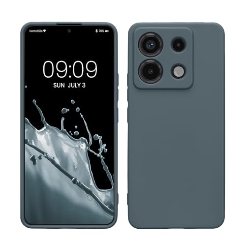 kwmobile Case Compatible with Xiaomi Redmi Note 13 Pro 5G / Poco X6 5G Case - Protective Slim TPU Phone Cover - Soft Matte Finish - Dark Slate - color: Dark Slate, size: Redmi Note 13 Pro 5G / Poco X6 5G