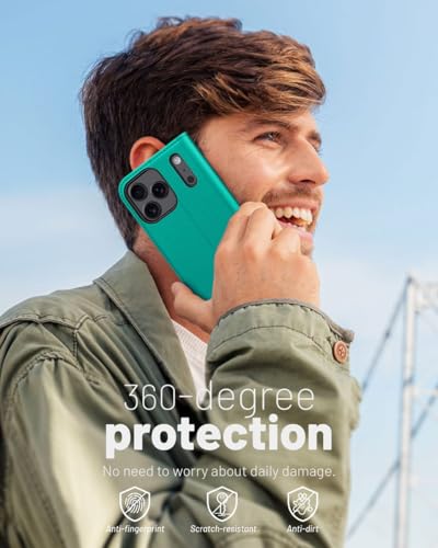 OCASE Compatible with iPhone 17 Pro Wallet Case, PU Leather Flip Folio Case with Card Holders RFID Blocking Kickstand [Shockproof TPU Inner Shell] Phone Cover 6.3 Inch 2025, Blue Green - color: Blue Green