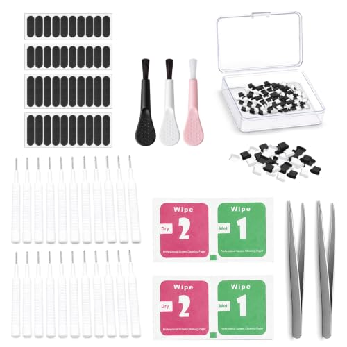 200Pcs Anti Dust Plugs with Cleaning Tools Kit