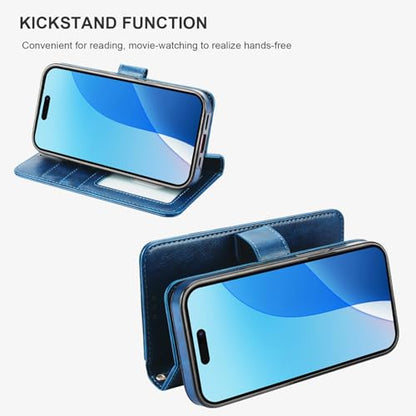 Bocasal for MagSafe Wallet Case Card Holder for iPhone 16, Blue - color: Blue for MagSafe