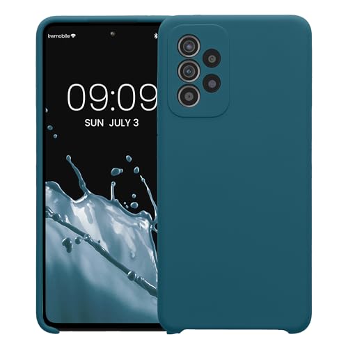 kwmobile Case Compatible with Samsung Galaxy A52 / A52 5G / A52s 5G Case - Slim TPU Silicone Phone Cover - Soft Touch Finish - Teal Matte - color: teal matte, size: Galaxy A52 / A52 5G / A52s 5G