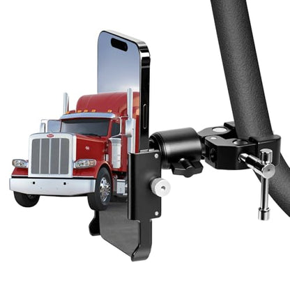 Car/Truck Phone Stand [Shockproof Metal Bracket] Universal Phone Holder, Suitable for Your Car, Truck, Pickup, Van, Excavator, Baby Stroller, Bicycle, Wheelchair