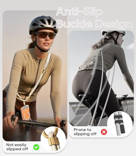 Phone Lanyard Crossbody with Phone Tabs, Adjustable Cellphone Lanyard with Skin-Friendly Neckband and Metal Carabiner - color: 1-stone