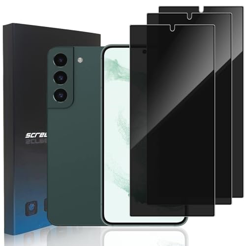 3 Pack Privacy Screen Protector for Samsung Galaxy S22/Galaxy S23 6.1", Anti-Spy Tempered Glass Film, Bubble-Free, Easy Install - size: Galaxy S23