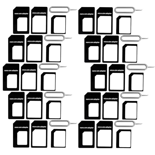New Nano and Micro Sim Adapter with Eject Pin Needle - 10 Pack