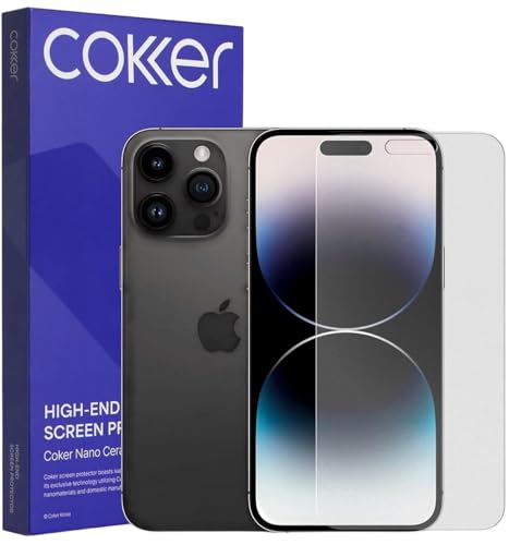 COKER [2 PACK] Tempered Glass Matte Paperfeel Screen Protector for iPhone 14 promax – Korean Precision 9H Hardness, Anti-Glare, Anti-Scratch, Anti-Fingerprint, Anti-Blue Light Easy Install for iPhone 14 Pro Max - size: iPhone 14 Pro Max