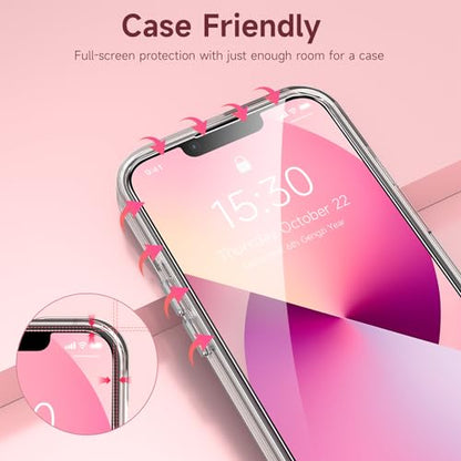 Fotbor for [3 Pack] iPhone 16e/13/13 Pro/14 Screen Protector Glass, 9H Tempered Glass Case Friendly HD Film Accessories iPhone 16e 13 13Pro 14 6.1" - size: iPhone 16e/13/13 Pro/14 - 6.1 inch