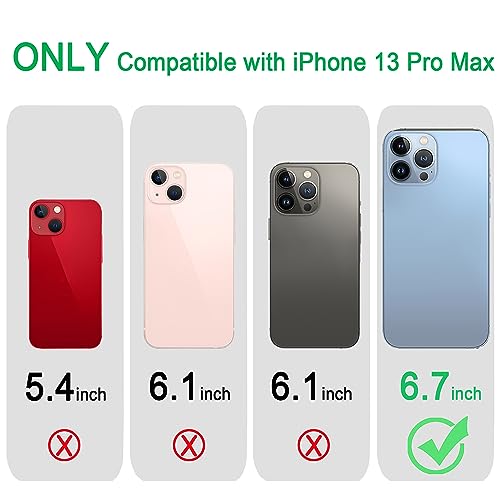 JJGoo Compatiable with iPhone 13 Pro Max Case Clear, Transparent Shockproof Phone Case, Slim Anti-Scratch Hard PC Back Protective Cover Bumper, Dark Blue - color: Transparent Dark Blue