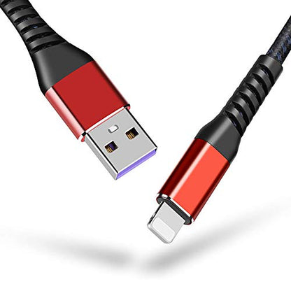 [ Apple Certified 2pack ] iPhone Charger,Lightning Cable, Fast Charging Cables for Apple iPhone 12/11/11Pro/11Max/ X/XS/XR/XS Max/8/7/6/5S/SE/iPad Mini Air (10ft, Red) - color: Red, size: 10foot